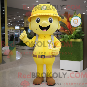 Yellow Plum mascot costume...