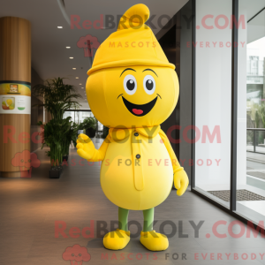 Gul blomme maskot kostume...