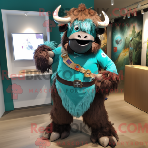 Turquoise Yak mascot...