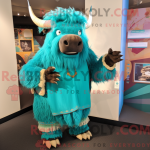 Turkis Yak maskot kostume...