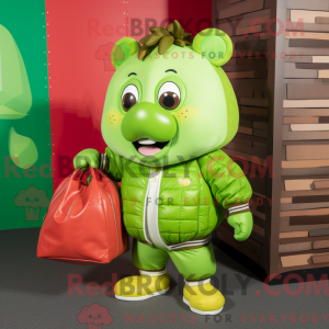 Lime Green Bbq Ribs mascot...