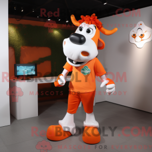 Oranje Koe mascottekostuum...