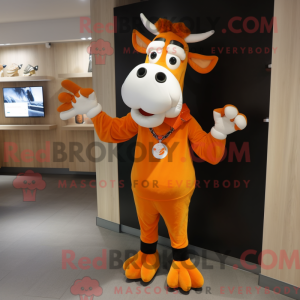 Oranje Koe mascottekostuum...