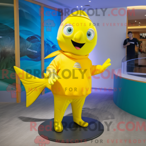 Gul tun maskot kostume...