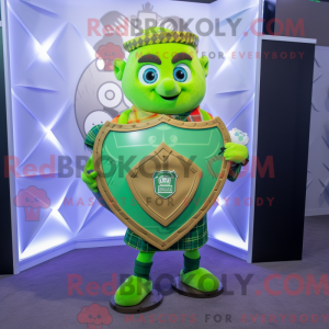 Lime Green Celtic Shield...