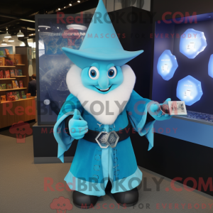 Cyan Wizard Maskottchen...