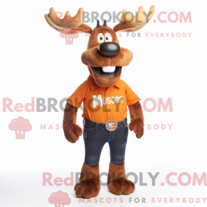 Rust Moose mascot costume...