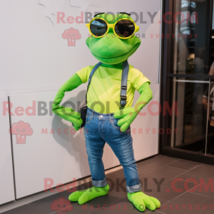 Lime Green Lizard mascot...