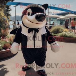 Cream Killer Whale mascot...