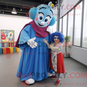 Blå klovne maskot kostume...