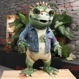 Olive Ankylosaurus mascot...