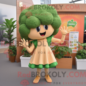 Tan Broccoli mascot costume...