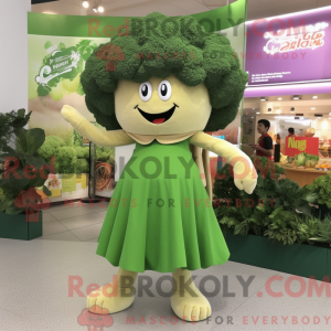Tan Broccoli maskot kostume...