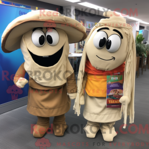 Tan Fajitas mascot costume...