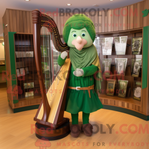 Forest Green Celtic Harp...
