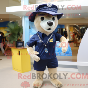 Navy Dingo mascot costume...