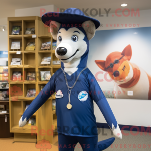 Navy Dingo maskot kostume...