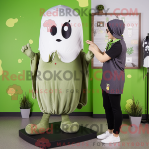 Olive Ghost mascot costume...