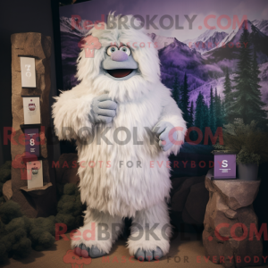 Lavendel Yeti maskot...