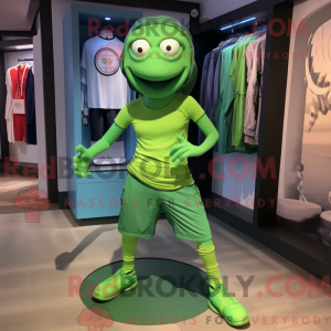 Lime Green Medusa mascot...