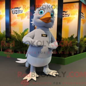 Gray Dove mascot costume...