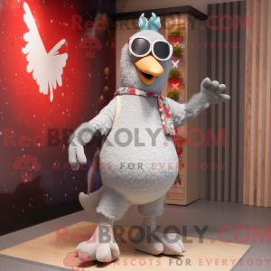 Gray Dove mascot costume...