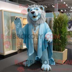 Sky Blue Smilodon mascot...