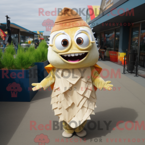 Beige Fish Tacos maskot...