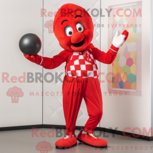 Red Juggle maskot kostume...