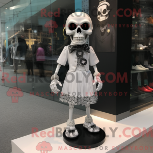 White Skull mascot costume...