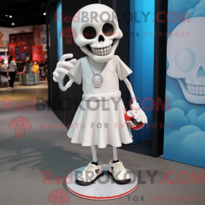 White Skull mascot costume...