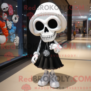 White Skull mascot costume...
