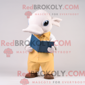 Cream Dolphin mascot...