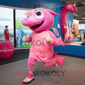 Pink Stingray mascot...