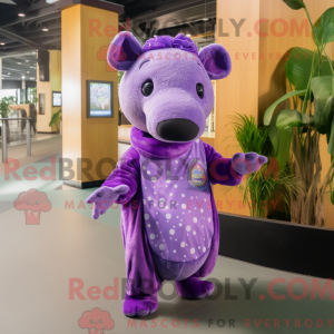 Purple Tapir mascot costume...