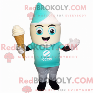 Cyan Ice Cream Cone...