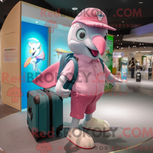 Pink Dolphin mascot costume...