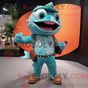 Turquoise Salmon mascot...