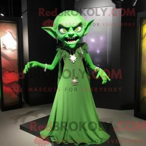 Grøn vampyr maskot kostume...