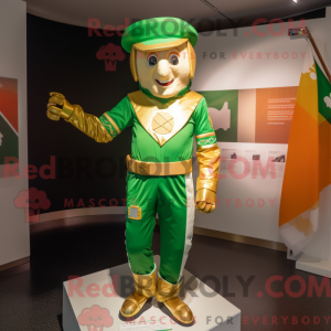 Gold Irish Flag mascot...