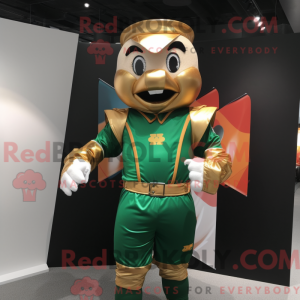 Gold Irish Flag mascot...