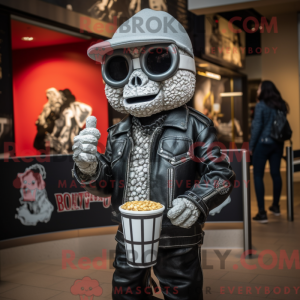 Sølv Pop Corn maskot...