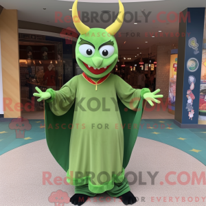 Olive Devil maskot kostume...