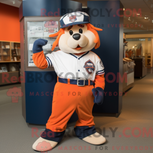 Navy Orange mascot costume...