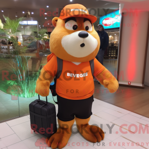 Orange Beaver mascot...