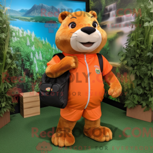 Orange Beaver maskot...