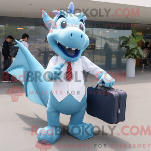 Sky Blue Dragon mascot...