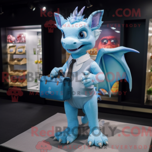 Sky Blue Dragon maskot...