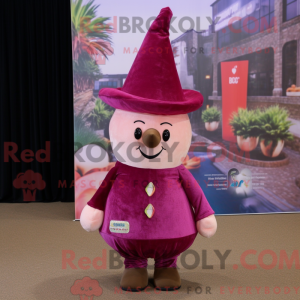 Magenta pære maskot kostyme...