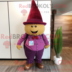 Magenta pære maskot kostyme...